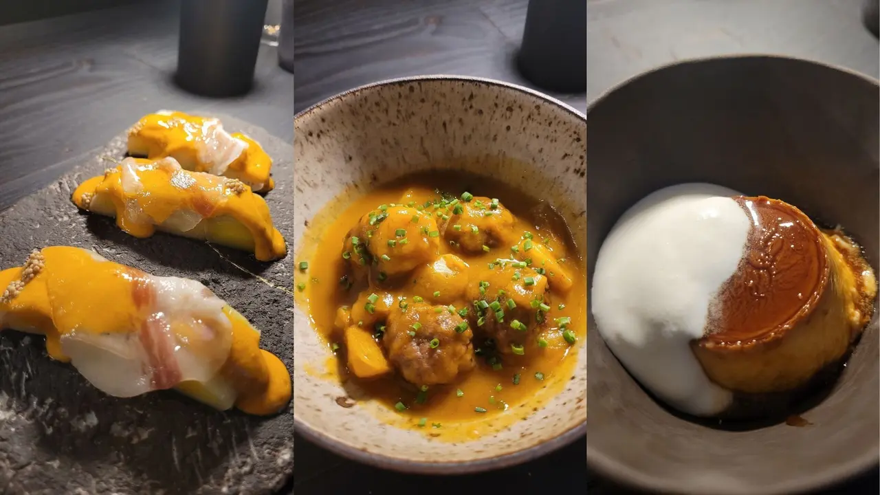 Platos elaborados por Pepe Solla en La Taberna, la nueva tasca del restaurante Casa Solla. GONZALO GARCÍA