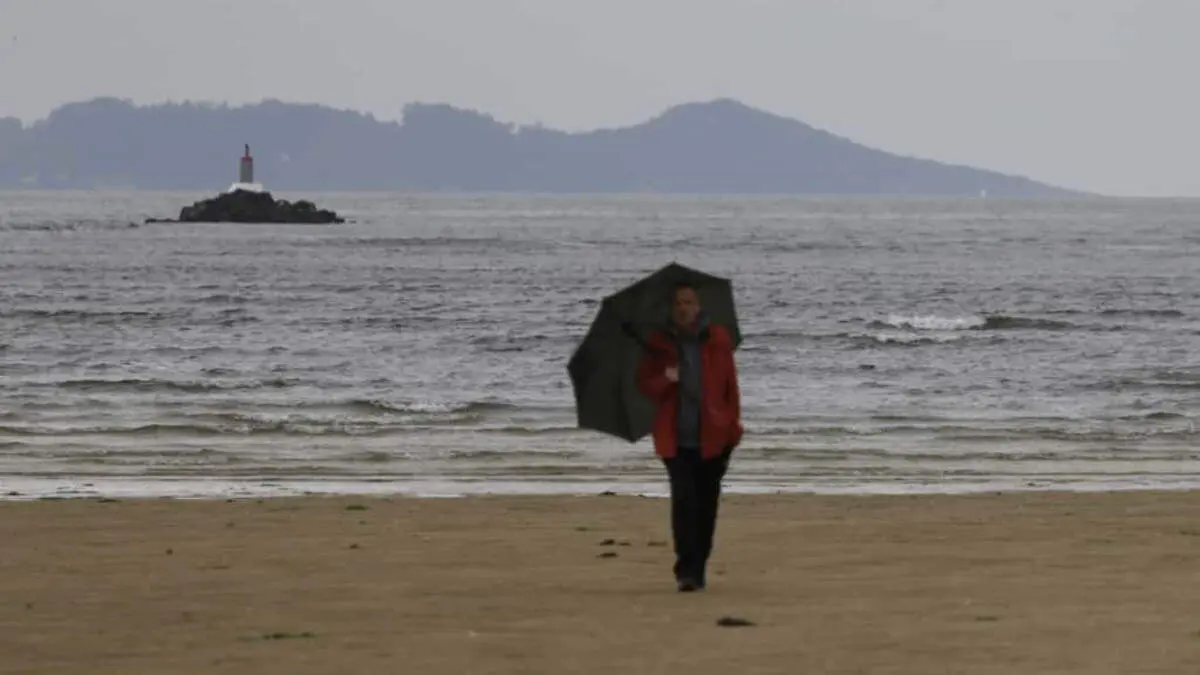 El mar, visto desde Lourido, en Poio. GONZALO GARCÍA