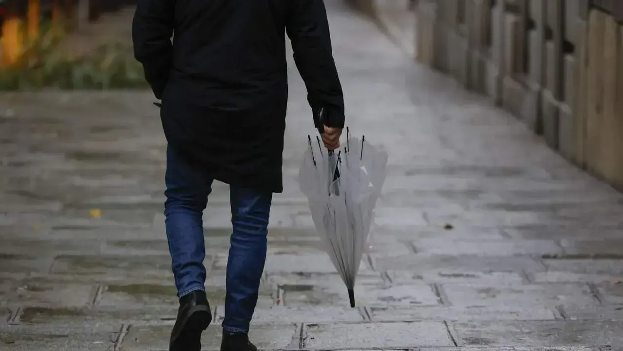 Un hombre con un paraguas. EFE