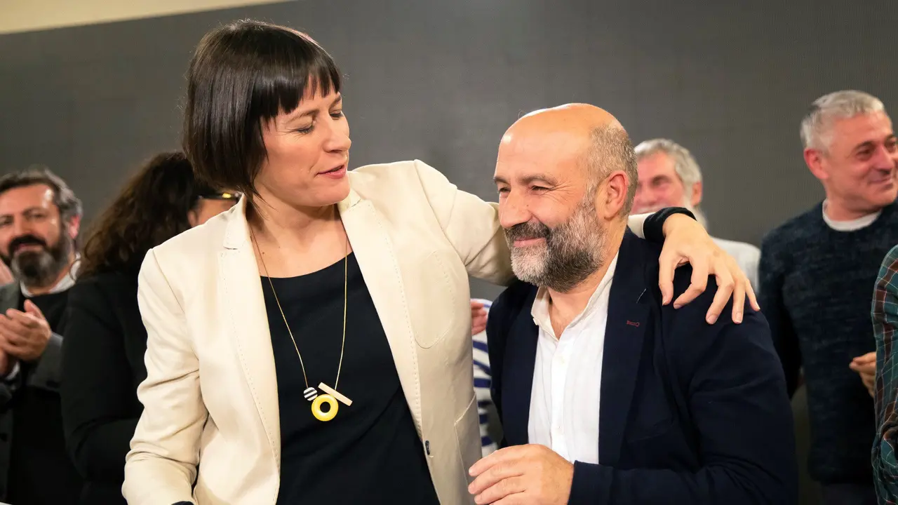 Néstor Rego, coa voceira nacional do BNG, Ana Pontón. ÓSCAR CORRAL (EFE)