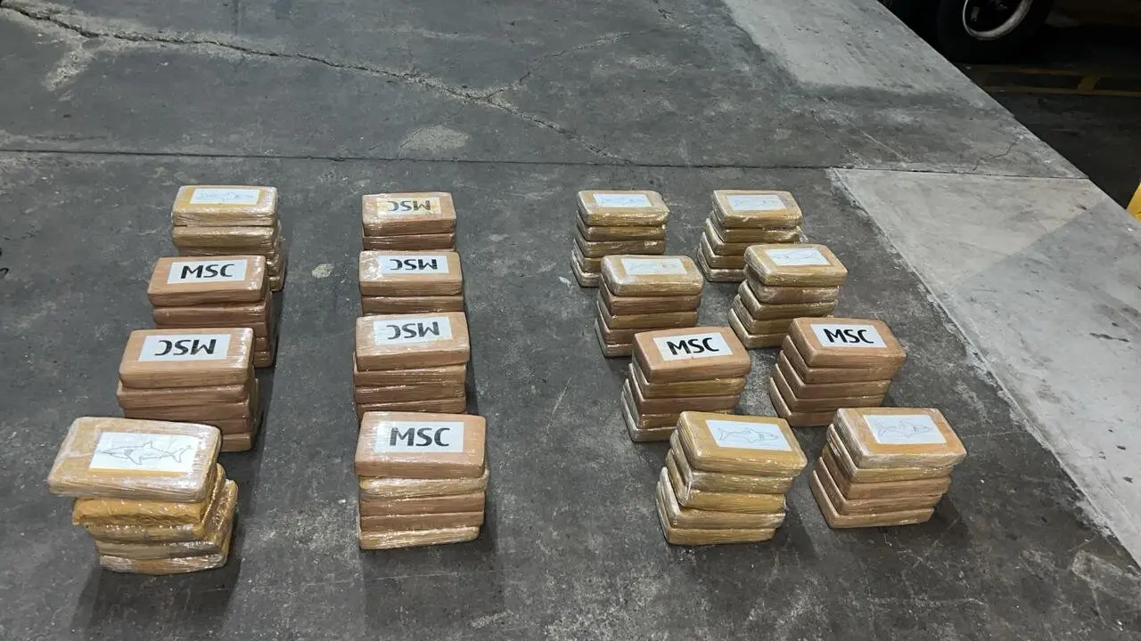 La droga incautada. SENAN PANAMÁ