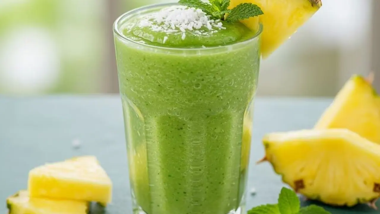Smoothie de verduras y frutas, ideal para el verano