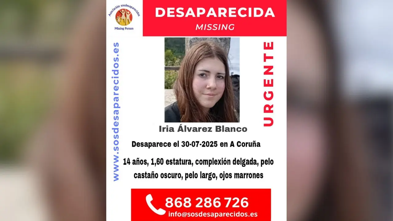 Joven desaparecida en A Coruña. SOS DESAPARECIDOS
