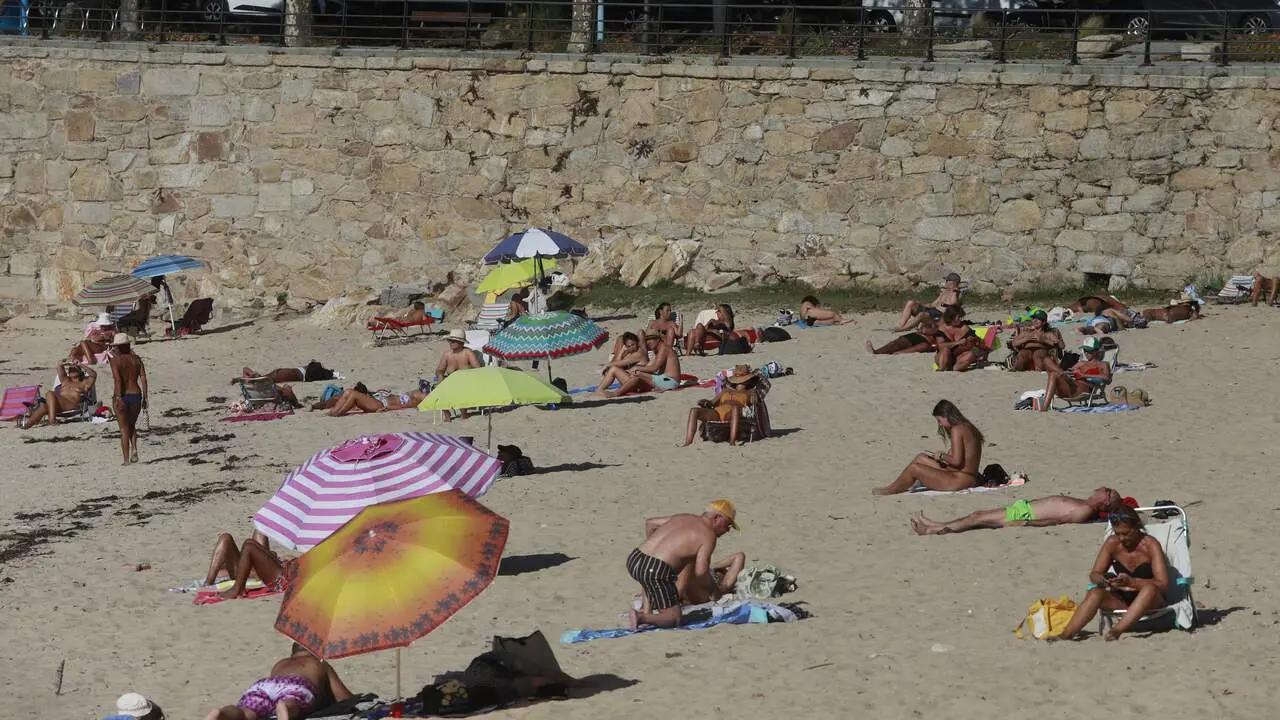 Vista de la playa de Portocelo, este domingo.DAVID FREIRE