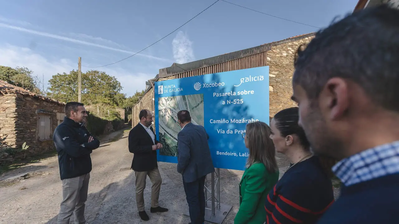 Xosé Merelles durante a súa visita a Lalín. DP