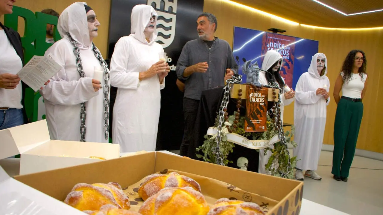 Uno de los postres que ofreció el Concello de Pontevedra en la presentación de la Noite dos Calacús. CEDIDA