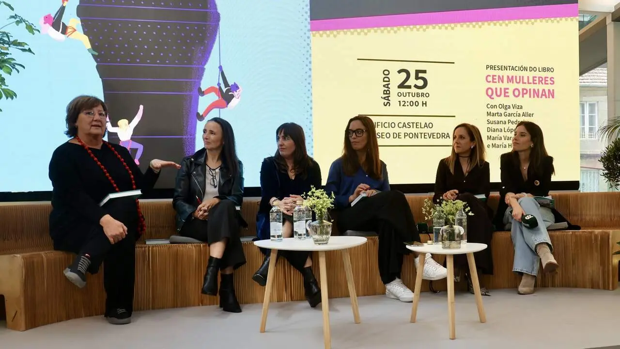 Olga Viza, María Varela, María Hermida, Marta García Aller, Susana Pedreira e Diana López Varela (de esquerda a dereita). RAFA FARIÑA