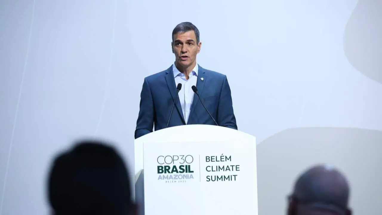 El presidente del Gobierno, Pedro Sánchez, asiste a la 30 Conferencia de las Naciones Unidas sobre el Cambio Climático de 2025 (COP30) en Belém, Brasil. EUROPA PRESS