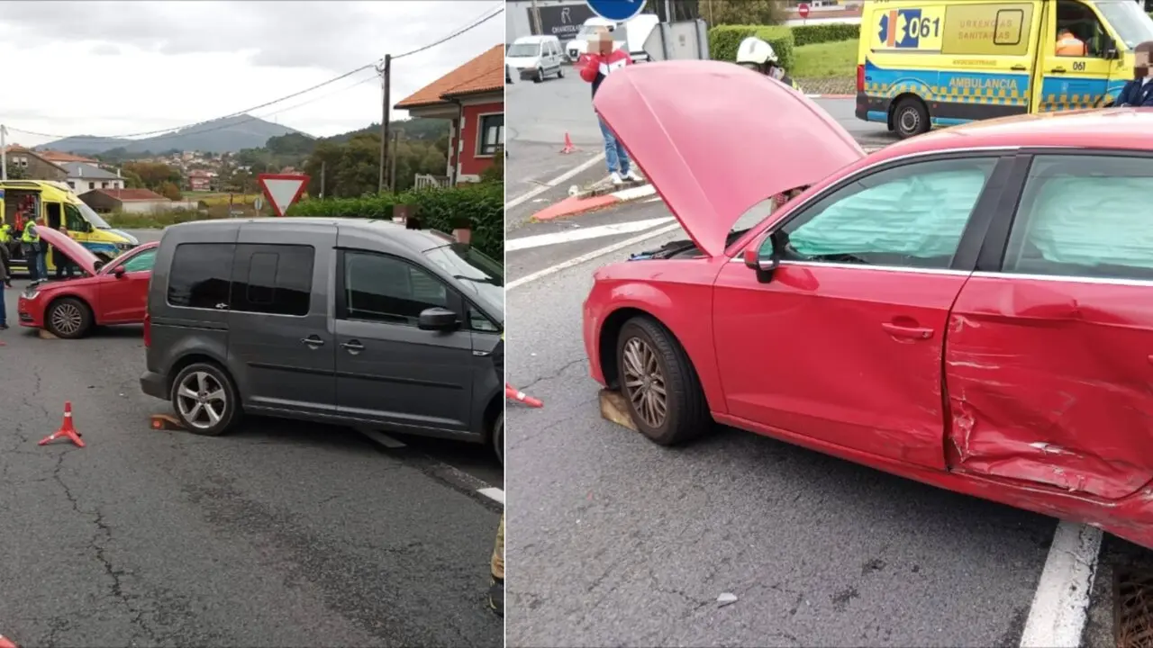 Vehículos implicados en el accidente de Valga. GES PADRÓN