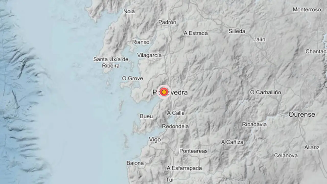 Punto en el que se registró el seísmo. IGN