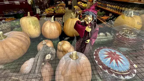 (IMG_2668.JPEG) SIN HORA Foto general de escaparates de comercios decorados de Halloween MLote 32.934